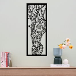 Decoratiune de perete, Lıon Metal Decor, Metal, Dimensiune: 20 x 51 cm, Negru