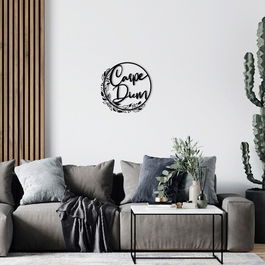 Decoratiune de perete, Wolf2 Metal Decor, Metal, Dimensiune: 48 x 48 cm, Negru