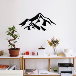 Decoratiune de perete, My Music v3, Metal, Dimensiune: 80 x 40 cm, Negru