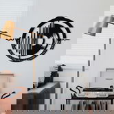 Decoratiune de perete, Origami, Metal, Dimensiune: 60 x 43 cm, Negru