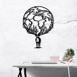 Decoratiune de perete, Pıano, Metal, Dimensiune: 44 x 60 cm, Negru