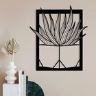 Decoratiune de perete, London, Metal, Dimensiune: 46 x 52 cm, Nuc negru