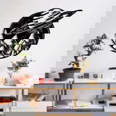 Decoratiune de perete, I didn't see I didn't hear I don't know, Metal, Dimensiune: 56 x 50 cm, Nuc negru