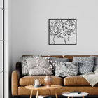 Decoratiune de perete, Stonehenge, Metal, Dimensiune: 64 x 60 cm, Nuc negru