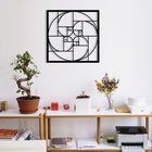 Decoratiune de perete, Dont Forget To Smıle , Metal, Dimensiune: 52 x 52 cm, Nuc negru