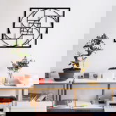 Decoratiune de perete, Dont Forget To Smıle , Metal, Dimensiune: 52 x 52 cm, Nuc negru