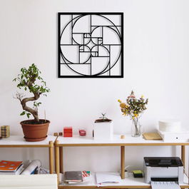 Decoratiune de perete, Dont Forget To Smıle , Metal, Dimensiune: 52 x 52 cm, Nuc negru