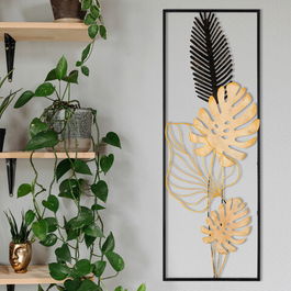 Decoratiune de perete, Kare As, Metal, Dimensiune: 32 x 5 x 90 cm, Negru