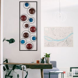 Decoratiune de perete, Nazo, Metal, Dimensiune: 90 x 32 cm, Multicolor