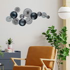 Decoratiune de perete, Bronte, Metal, 90 x 8 x 42 cm, Multicolor