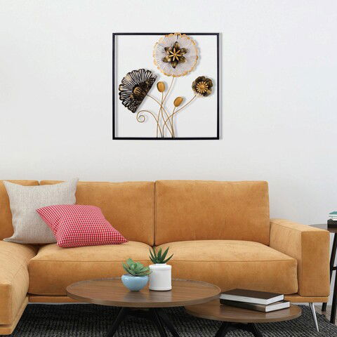 Decoratiune de perete, Butterflies, Metal, Lucrat manual, Multicolor