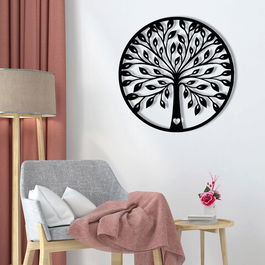 Decoratiune de perete, I Love You Paris, Metal, Dimensiune: 58 x 58 cm, Nuc negru