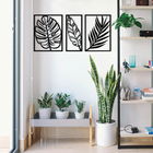 Decoratiune de perete, Albatros, Metal, Dimensiune: 80 x 38 cm, Nuc negru