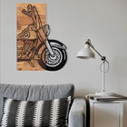 Decoratiune de perete, Deer Metal Decor 2, Metal, Cadru: 100% LEMN (grosime: 3 cm), Negru