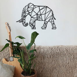 Decoratiune de perete, Dunya, Metal, Dimensiune: 70 x 46 cm, Nuc negru