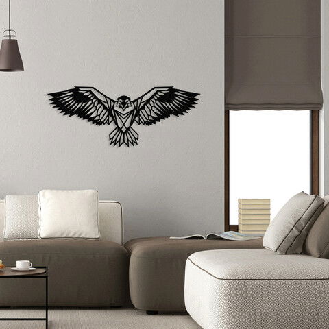 Decoratiune de perete, Esila, Metal, 100 x 44 cm, Nuc negru