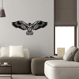 Decoratiune de perete, Esila, Metal, 100 x 44 cm, Nuc negru