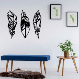 Decoratiune de perete, Çınarcı, Metal, Dimensiune: 78 x 65 cm, Negru