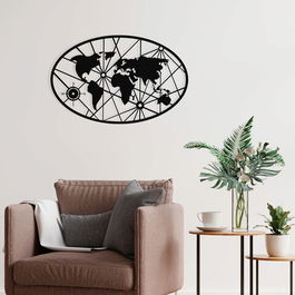Decoratiune de perete, Furize, Metal, Dimensiune: 70 x 45 cm, Multicolor