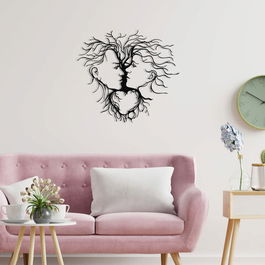 Decoratiune de perete, Work Hard Dream Bıg Metal Decor, Metal, Dimensiune: 70 x 64 cm, Negru