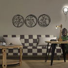Decoratiune de perete, Jeyan, Metal, Dimensiune: 146 x 49 cm, Nuc negru