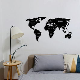 Decoratiune de perete, Bedbin, Metal, 100 x 50 cm, Negru