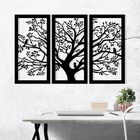 Decoratiune de perete, World Map Metal Decor 2, Metal, Dimensiune: 103 x 65 cm, Negru