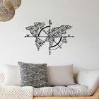 Decoratiune de perete, Herd Of Birds, Metal, 97 x 70 cm, Negru