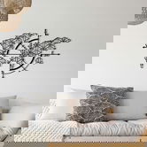 Decoratiune de perete, Herd Of Birds, Metal, 97 x 70 cm, Negru