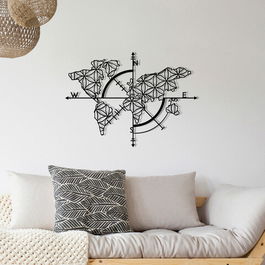 Decoratiune de perete, Herd Of Birds, Metal, 97 x 70 cm, Negru