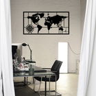 Decoratiune de perete, Ritorno, Metal, Dimensiune: 121 x 60 cm, Negru