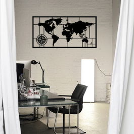 Decoratiune de perete, Ritorno, Metal, Dimensiune: 121 x 60 cm, Negru