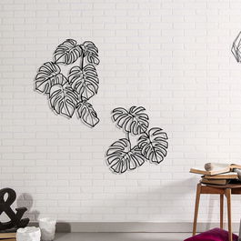 Decoratiune de perete, Suret, Metal, 68 x 93 cm, Negru