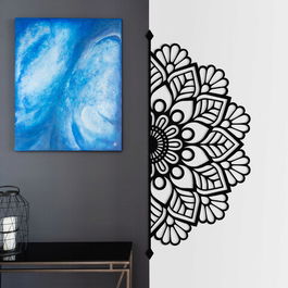 Decoratiune de perete, Saye, Metal, Dimensiune: 160 x 71 cm, Negru