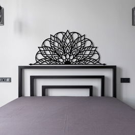 Decoratiune de perete, Vaveyla, Metal, Dimensiune: 160 x 72 cm, Negru