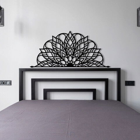 Decoratiune de perete, Vaveyla, Metal, Dimensiune: 160 x 72 cm, Negru