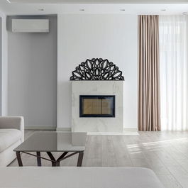 Decoratiune de perete, Sıena, Metal, Dimensiune: 160 x 65 cm, Negru