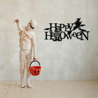 Decoratiune de perete, Halloween 13, Metal, Dimensiune: 67 x 35 cm, Negru