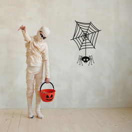 Decoratiune de perete, Halloween 10, Metal, Dimensiune: 36 x 53 cm, Negru