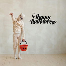 Decoratiune de perete, Halloween 5, Metal, Dimensiune: 70 x 47 cm, Negru