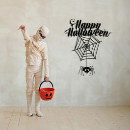 Decoratiune de perete, Halloween 3, Metal, Dimensiune: 60 x 73 cm, Negru