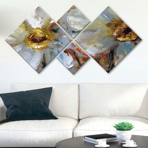 Set 4 tablouri decorative, 4MDF1037163169, MDF, Imprimat UV, Multicolor
