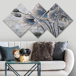 Set 4 tablouri decorative, 4MDF1061853662, MDF, Imprimat UV, Multicolor