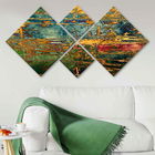 Set 4 tablouri decorative, 4MDF10944245, MDF, Imprimat UV, Multicolor