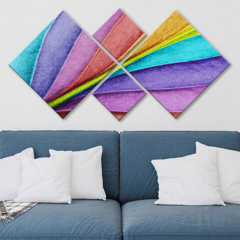 Set 4 tablouri decorative, 4MDF112306427, MDF, Imprimat UV, Multicolor