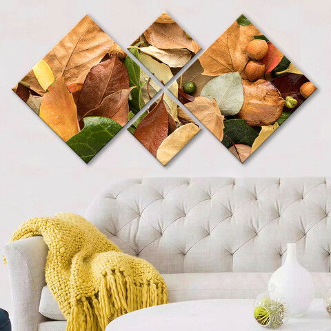 Set 4 tablouri decorative, 4MDF11484562, MDF, Imprimat UV, Multicolor