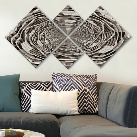 Set 4 tablouri decorative, 4MDF116480806, MDF, Imprimat UV, Multicolor