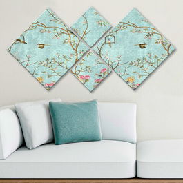 Set 4 tablouri decorative, 4MDF1177630450, MDF, Imprimat UV, Multicolor
