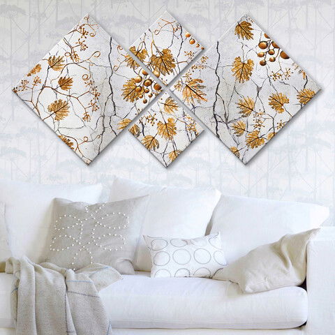 Set 4 tablouri decorative, 4MDF1220574133, MDF, Imprimat UV, Multicolor