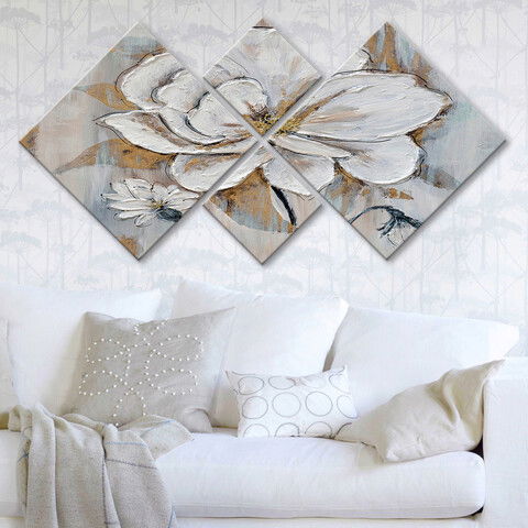 Set 4 tablouri decorative, 4MDF1224363400, MDF, Imprimat UV, Multicolor